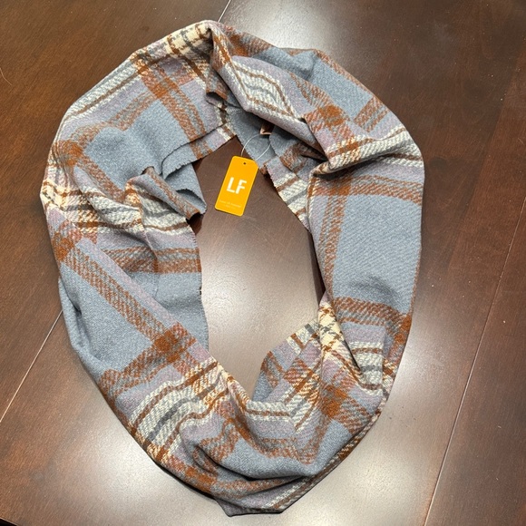 Love Of Fashion Accessories - Love of Fashion Blue and Brown Plaid Infinity Scarf